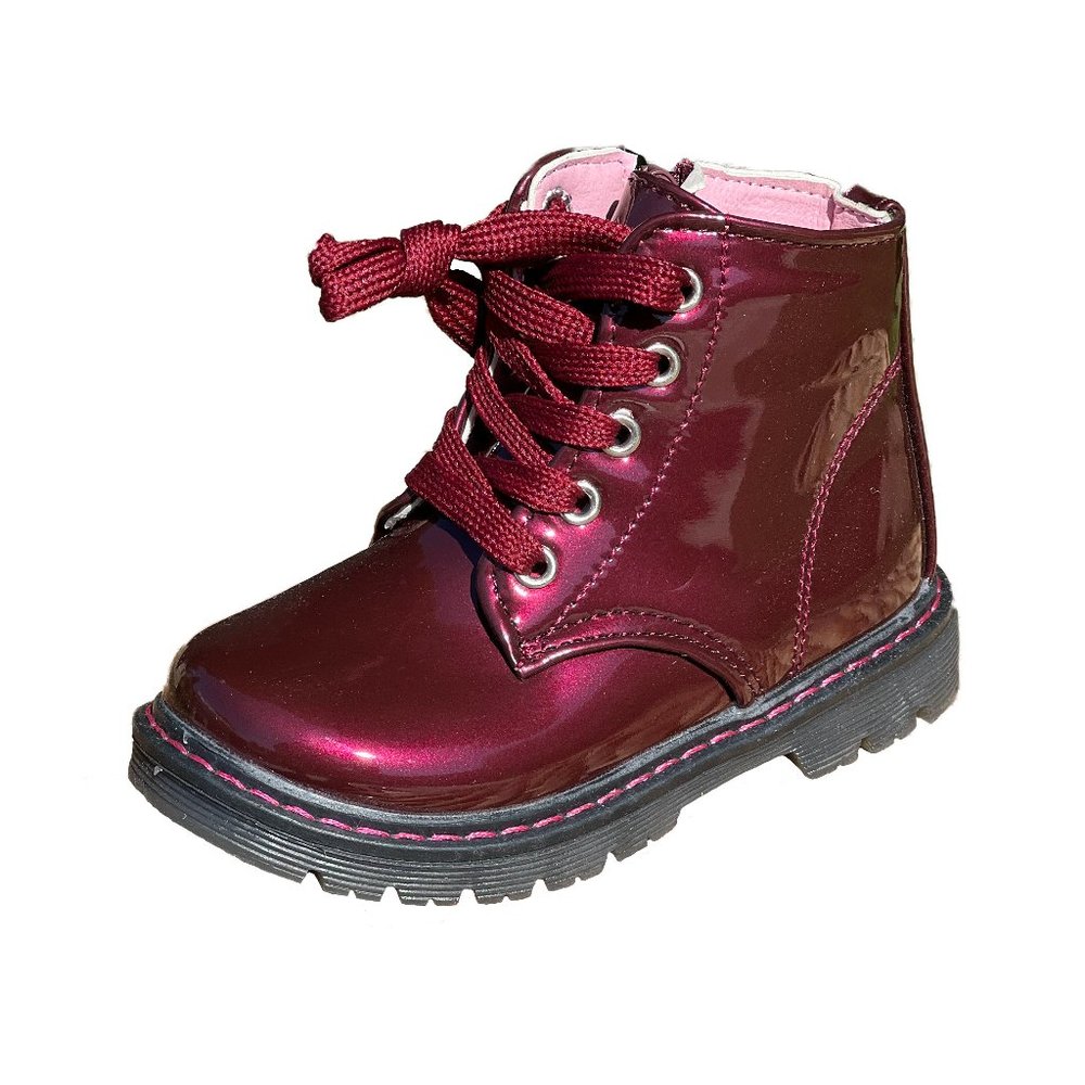 Girls Beautiful Ankle Boots For Winter With Lace up and Zipper Closure